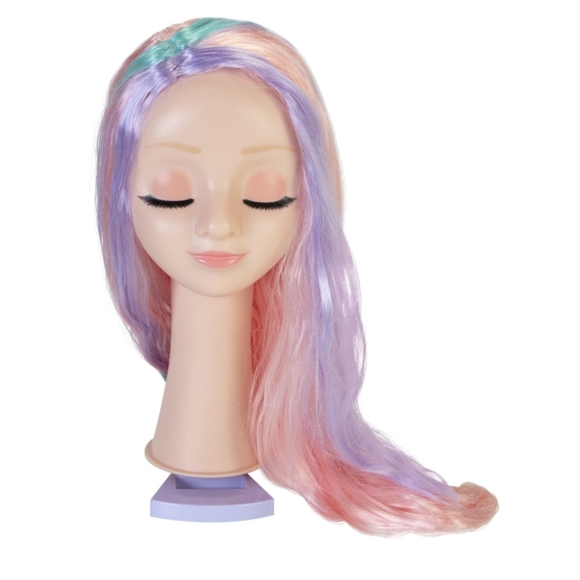 CGH Cute Girls Hairstyles! Wig with Styling Head Straight Multi-color Hair NWT - Picture 6 of 9